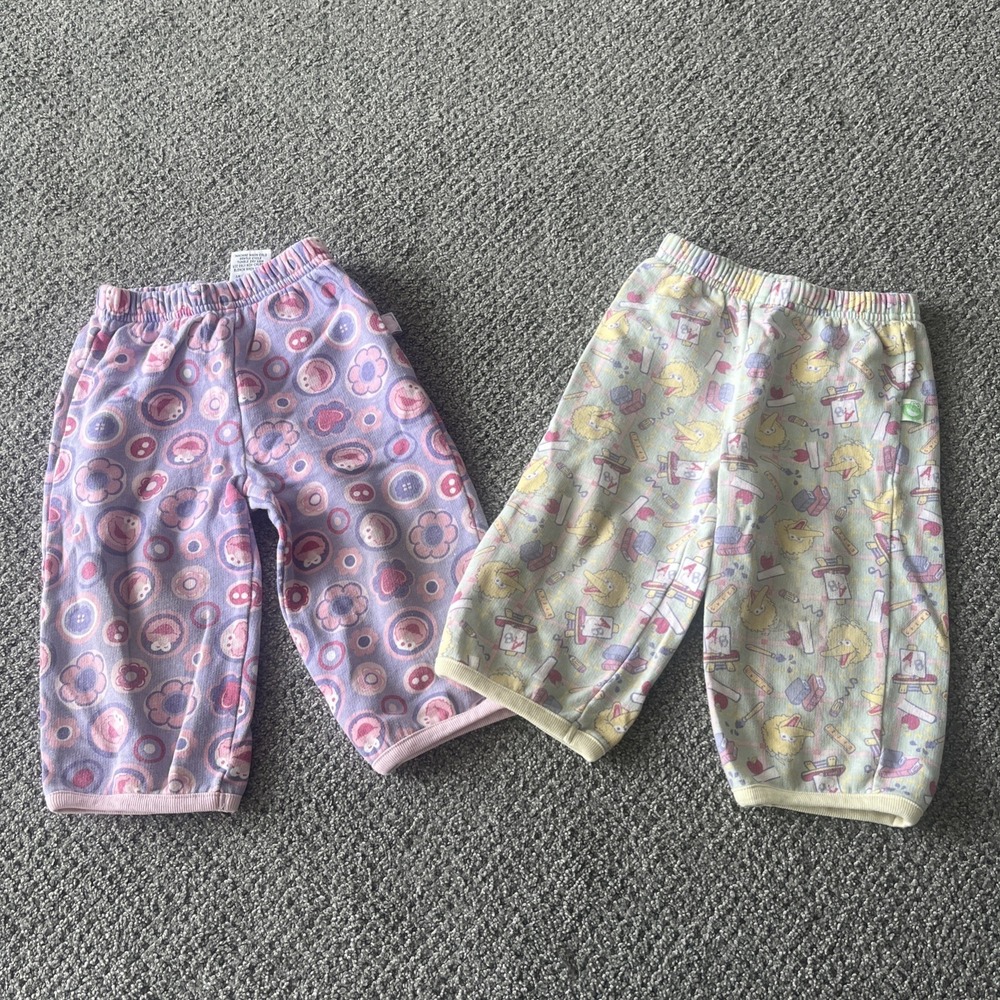 Vintage Sesame Street Toddler Pants. 18 Month. Elmo, Big Bird: Pull On